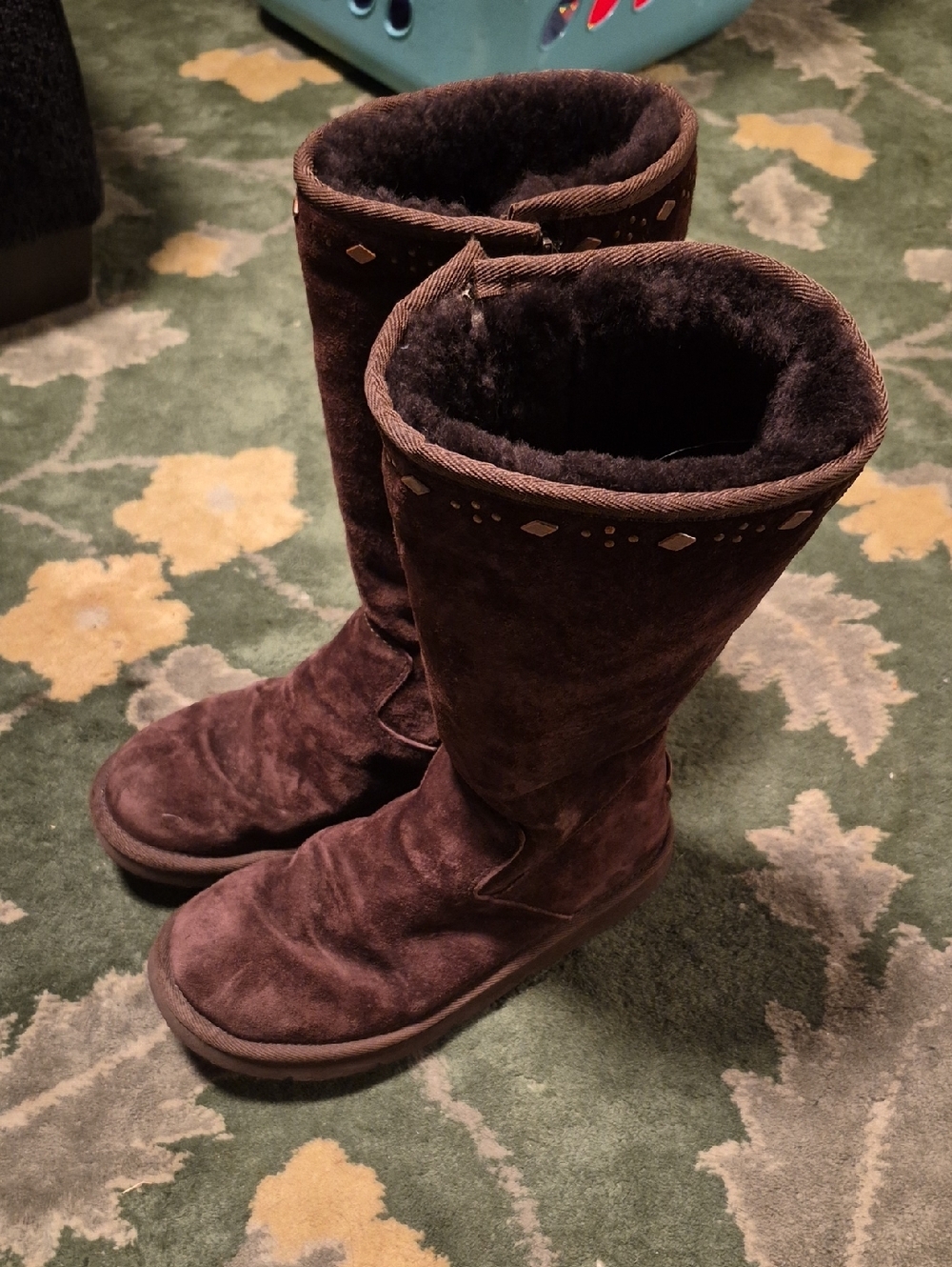 UGG Women's Tall Winter Boots in Dark Brown Suede